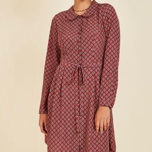 Modcloth Round-Trip Recipient Shirt Dress